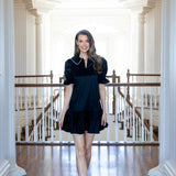 SARAH DRESS IN BLACK/CHAMPAGNE