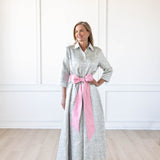 GLORIA DRESS IN JACQUARD MINT FLORAL