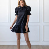 SARAH DRESS IN BLACK/CHAMPAGNE