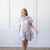 SARAH DRESS IN LAVENDER TOILE