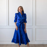 CAROL DRESS IN ROYAL BLUE/EMERALD