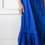 CAROL DRESS IN ROYAL BLUE/EMERALD