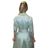 GLORIA DRESS IN JACQUARD MINT FLORAL