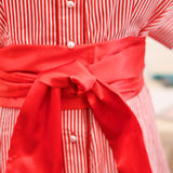 KIM DRESS IN RED STRIPE