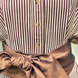 KIM DRESS BROWN STRIPE