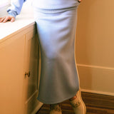 CAREN LONG SKIRT IN BLUE