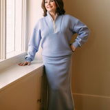 CAREN LONG SKIRT IN BLUE