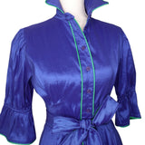 CAROL DRESS IN ROYAL BLUE/EMERALD
