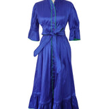 CAROL DRESS IN ROYAL BLUE/EMERALD