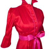 CAROL DRESS IN RED/FUCHSIA