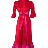 CAROL DRESS IN RED/FUCHSIA