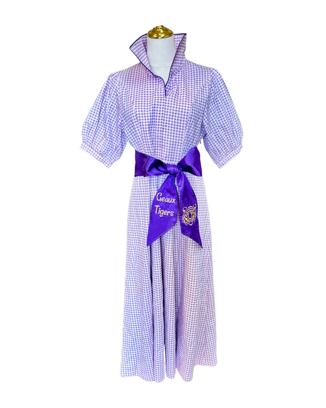TIFFANY DRESS IN PURPLE GINGHAM L TIFFANY DRESS IN PURPLE GINGHAM L