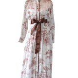 JILL DRESS BROWN TOILE