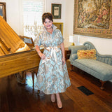 KIM DRESS IN GREY JACQUARD