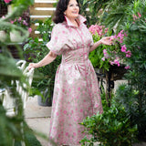 KIM DRESS IN PINK JACQUARD