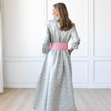 GLORIA DRESS IN JACQUARD MINT FLORAL