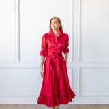 CAROL DRESS IN RED/FUCHSIA