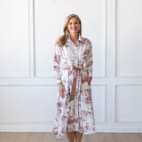 JILL DRESS BROWN TOILE