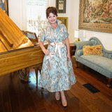 KIM DRESS IN GREY JACQUARD