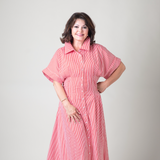 KIM DRESS IN RED STRIPE