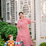 KIM DRESS IN RED STRIPE