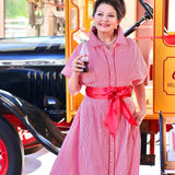 KIM DRESS IN RED STRIPE