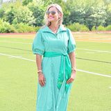 TIFFANY DRESS IN GREEN GINGHAM