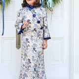KATHERINE KAFTAN IN NAVY JACQUARD