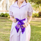 TIFFANY DRESS IN PURPLE GINGHAM