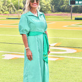 TIFFANY DRESS IN GREEN GINGHAM