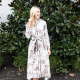 JILL DRESS BROWN TOILE