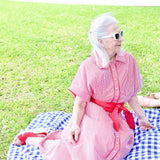 KIM DRESS IN RED STRIPE
