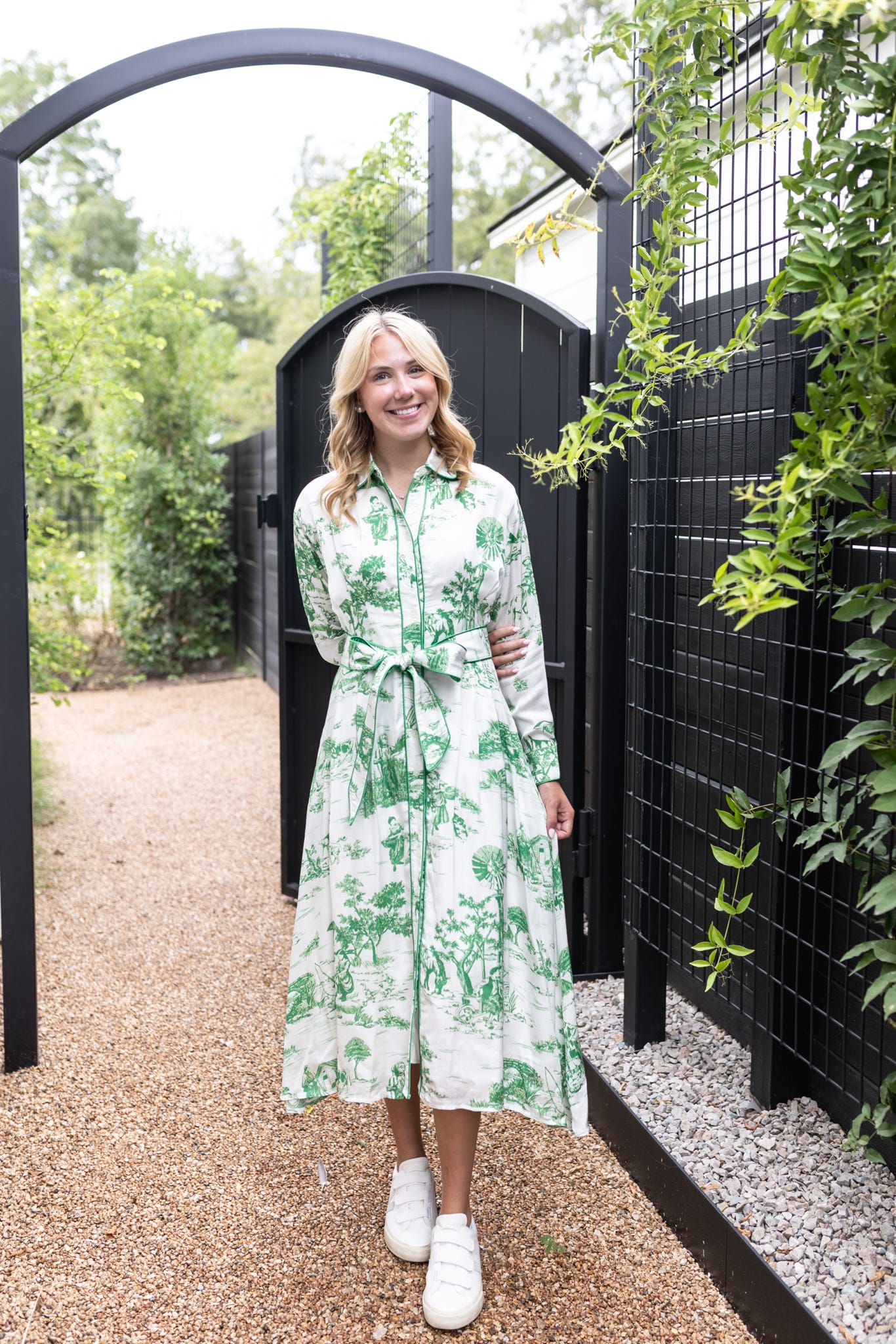 JILL DRESS IN GREEN TOILE XS JILL DRESS IN GREEN TOILE XS