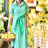 TIFFANY DRESS IN GREEN GINGHAM