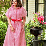 KIM DRESS IN RED STRIPE