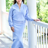 CAREN LONG SKIRT IN BLUE